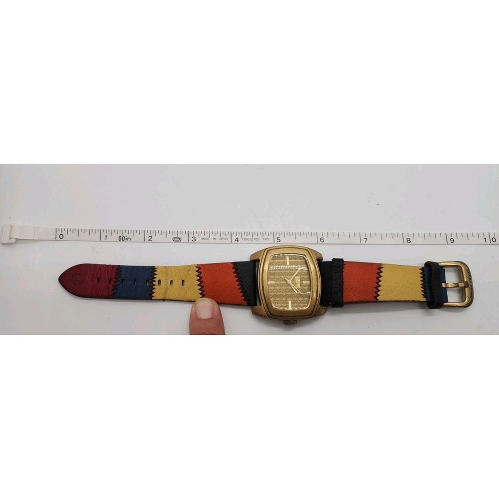 Lucky Brand Watch Patchwork Leather Band 16/1006 Y121E Peace And Love- Y2K Boho
